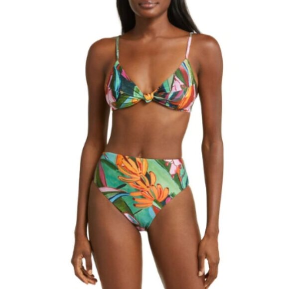 FARM Rio Banana Foliage Knot Bikini Set